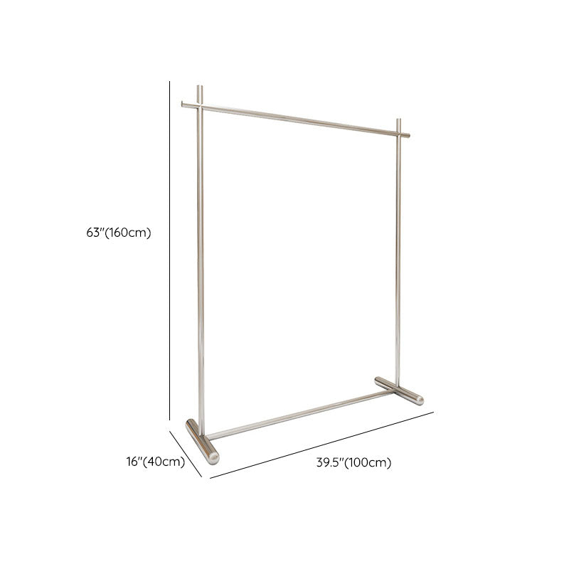 Perchero industrial independiente de acero inoxidable para sala de estar