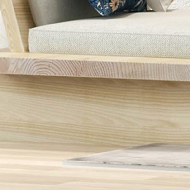 Divano a cornice in legno massiccio tropicale beige di divano cuscino con cuscini con cuscini