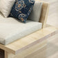 Divano a cornice in legno massiccio tropicale beige di divano cuscino con cuscini con cuscini