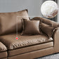 Pillow Top Arm Faux Leather Sette Nordic Down Fill Cushions Sofa with Pillows