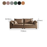 Pillow Top Arm Faux Leather Sette Nordic Down Fill Cushions Sofa with Pillows