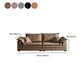 Pillow Top Arm Faux Leather Sette Nordic Down Fill Cushions Sofa with Pillows