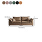 Pillow Top Arm Faux Leather Sette Nordic Down Fill Cushions Sofa with Pillows