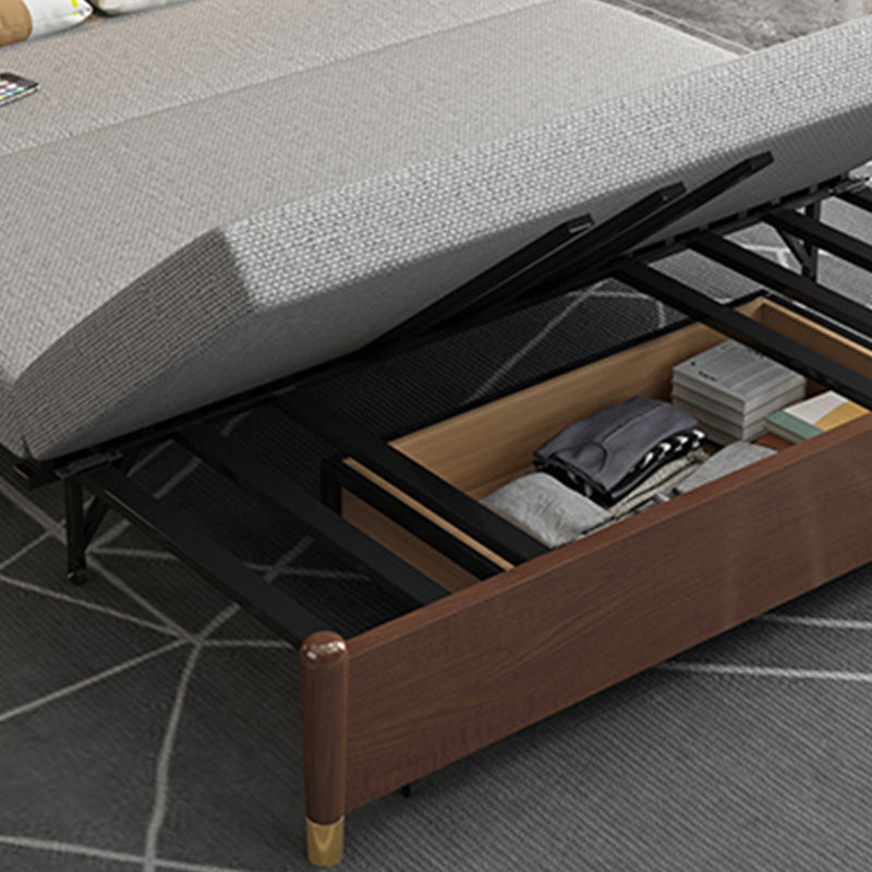 Contemporary Futon Sleeper Sofa Armless Futon and Mattress with Storage Clearhalo 'furn' 'furn_futons' 'Furniture' 'Futons & Daybeds' 'Futons' 'Living Room Furniture' 7323457