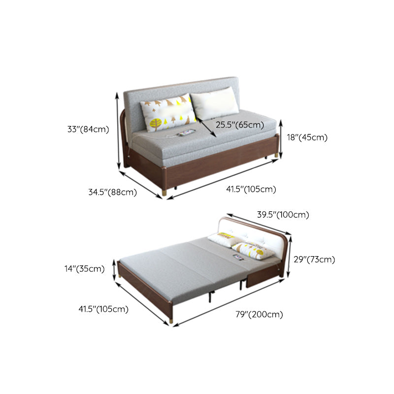 Contemporary Futon Sleeper Sofa Armless Futon and Mattress with Storage Clearhalo 'furn' 'furn_futons' 'Furniture' 'Futons & Daybeds' 'Futons' 'Living Room Furniture' 7323461