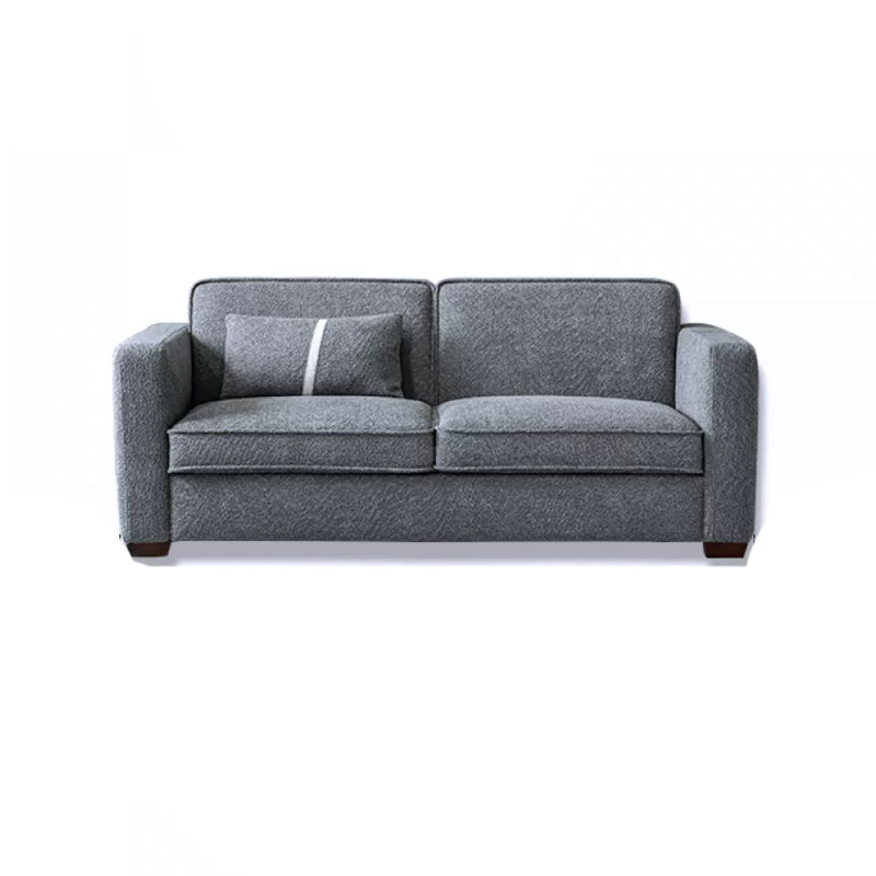 37" Wide Scandinavian Sofa Futon Foldable Upholstered Sleeper Sofa 66.9"L x 37.4"W x 32.3"H Dark Gray Clearhalo 'furn' 'furn_futons' 'Furniture' 'Futons & Daybeds' 'Futons' 'Living Room Furniture' 7323469