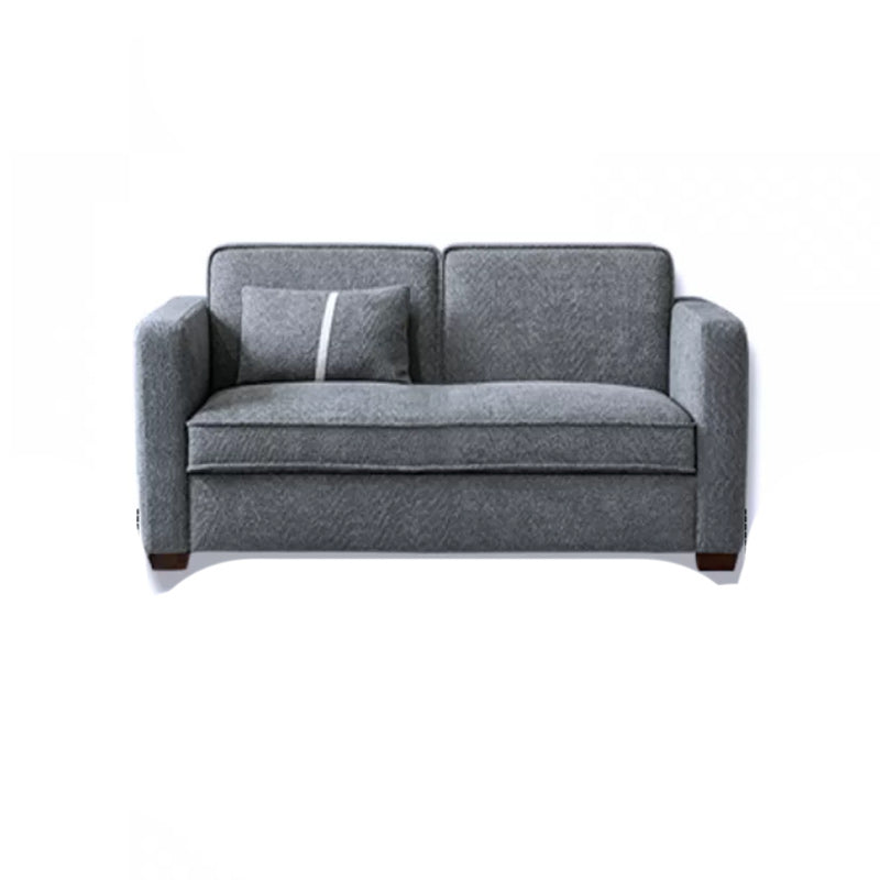 37" Wide Scandinavian Sofa Futon Foldable Upholstered Sleeper Sofa 55"L x 37"W x 32"H Dark Gray Clearhalo 'furn' 'furn_futons' 'Furniture' 'Futons & Daybeds' 'Futons' 'Living Room Furniture' 7323471