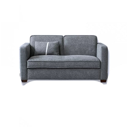 37" Wide Scandinavian Sofa Futon Foldable Upholstered Sleeper Sofa 55"L x 37"W x 32"H Dark Gray Clearhalo 'furn' 'furn_futons' 'Furniture' 'Futons & Daybeds' 'Futons' 'Living Room Furniture' 7323471