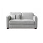 37" Wide Scandinavian Sofa Futon Foldable Upholstered Sleeper Sofa 55"L x 37"W x 32"H Light Grey Clearhalo 'furn' 'furn_futons' 'Furniture' 'Futons & Daybeds' 'Futons' 'Living Room Furniture' 7323475