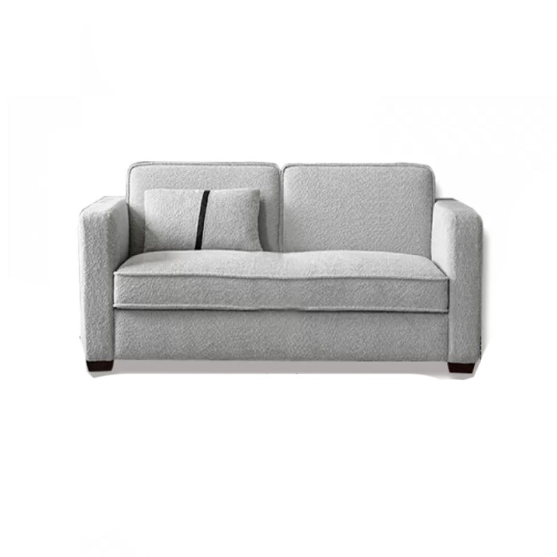 37" Wide Scandinavian Sofa Futon Foldable Upholstered Sleeper Sofa 55"L x 37"W x 32"H Light Grey Clearhalo 'furn' 'furn_futons' 'Furniture' 'Futons & Daybeds' 'Futons' 'Living Room Furniture' 7323475
