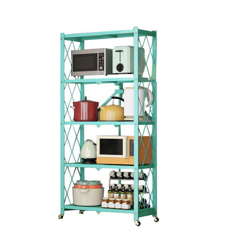 Modern Metal Bookcase Geometric Bookshelf for Living Room, 28" L X 14.5" W 28"L x 14.2"W x 63.4"H Blue Clearhalo 'Bookcases' 'furn' 'furn_bookcases' 'Furniture' 'Office Furniture' 7324276