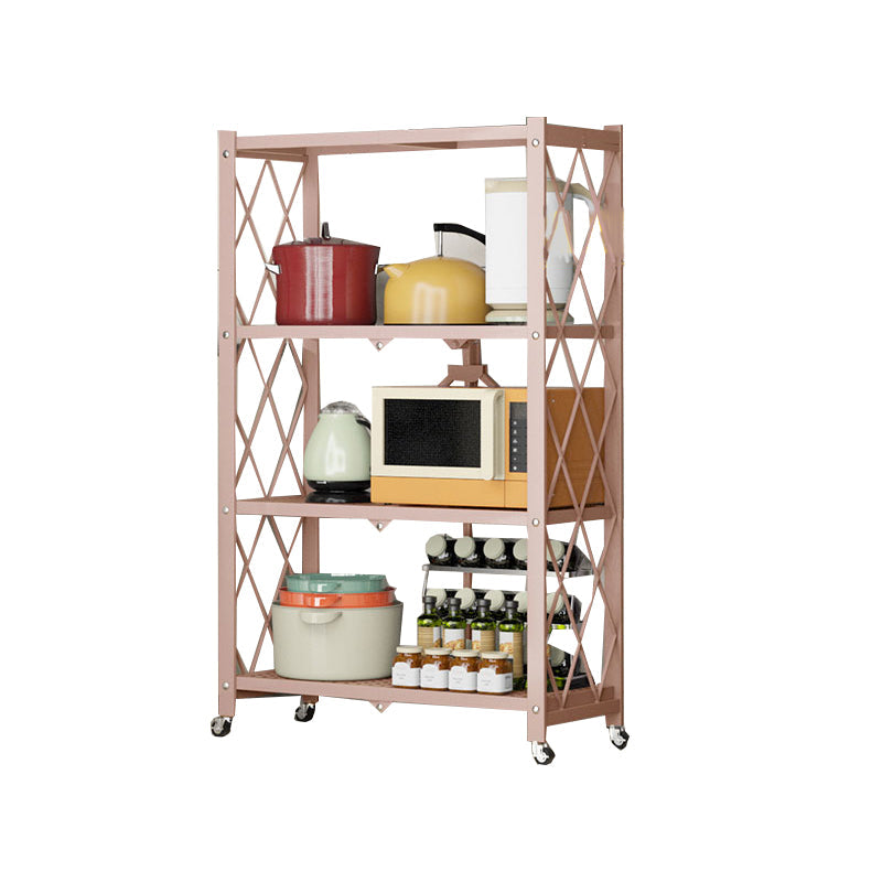 Modern Metal Bookcase Geometric Bookshelf for Living Room, 28" L X 14.5" W 28"L x 14.2"W x 49.2"H Pink Clearhalo 'Bookcases' 'furn' 'furn_bookcases' 'Furniture' 'Office Furniture' 7324282