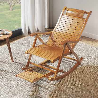 Contemporary Rocking Chair Bamboo Frame Spindle Backrest Indoor Rocking Chair Natural Clearhalo 'Chairs & Seating' 'furn' 'furn_rocking_chairs' 'Furniture' 'Living Room Furniture' 'Rocking Chairs' 'rocking_chairs' 7324343