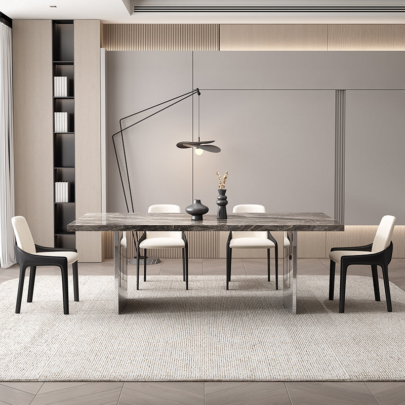 Ensemble de table à manger brun brillant