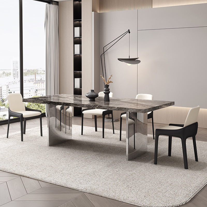 Ensemble de table à manger brun brillant