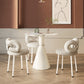 Set da pranzo rotondo con sedie bianche 1/2/3/4 pezzi Set da pranzo in pietra per casa