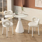 Set da pranzo rotondo con sedie bianche 1/2/3/4 pezzi Set da pranzo in pietra per casa
