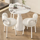 Set da pranzo rotondo con sedie bianche 1/2/3/4 pezzi Set da pranzo in pietra per casa