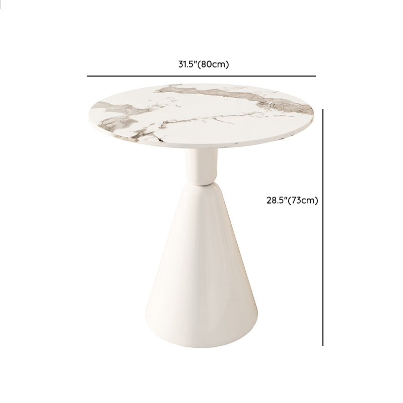 Set da pranzo rotondo con sedie bianche 1/2/3/4 pezzi Set da pranzo in pietra per casa