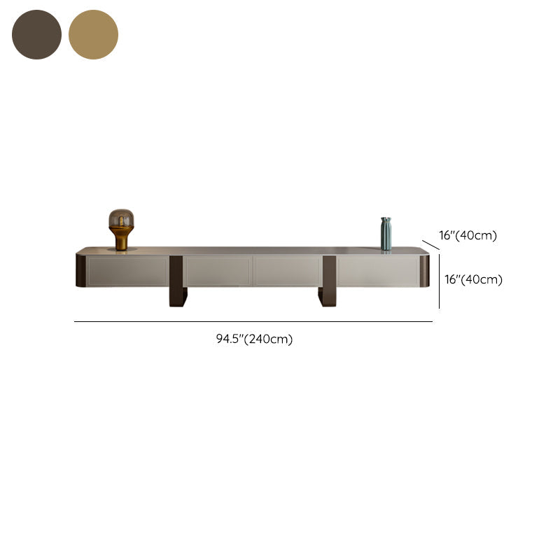 Glam Stone Media Console 4 Drawers TV Stand Console with Metal Legs Clearhalo 'furn' 'furn_tv_stands_entertainment_centers' 'Furniture' 'Living Room Furniture' 'TV Stands & Entertainment Centers' 'TV Stands & Media Storage Furniture' 'tv_stands_entertainment_centers' 7325335