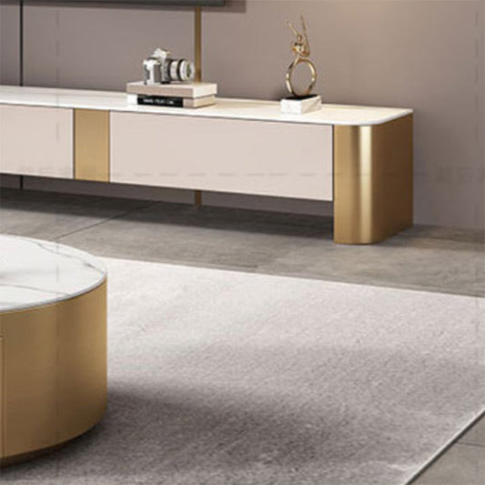 Stone Media Console Glam Media Console TV Stand with Drawers Clearhalo 'furn' 'furn_tv_stands_entertainment_centers' 'Furniture' 'Living Room Furniture' 'TV Stands & Entertainment Centers' 'TV Stands & Media Storage Furniture' 'tv_stands_entertainment_centers' 7325342