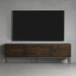 Glam Brown Media Console Wood TV Console with Metal Legs for Living Room 79"L x 16"W x 24"H 2 Clearhalo 'furn' 'furn_tv_stands_entertainment_centers' 'Furniture' 'Living Room Furniture' 'TV Stands & Entertainment Centers' 'TV Stands & Media Storage Furniture' 'tv_stands_entertainment_centers' 7325349