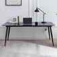 Stone Rectangular Writing Desk Modern 29.53-inch Tall Black Office Desk