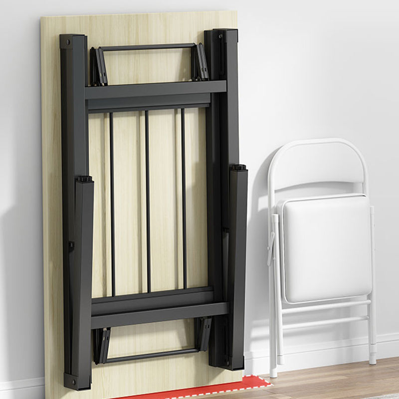 Zeitgenössischer rechteckiger Klappschreiber Stahl Basis Büro Schreibtisch