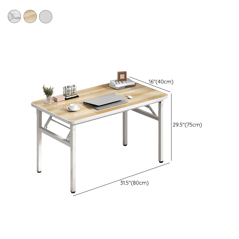 Zeitgenössischer rechteckiger Klappschreiber Stahl Basis Büro Schreibtisch