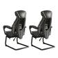 Modern Ergonomic No Wheels Arm Chair High Back Fixed Arms Office Desk 2 Piece Set Black Clearhalo 'furn' 'furn_office_chair' 'Furniture' 'Office Chairs' 'Office Furniture' 'office_chair' 7325489
