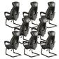 Modern Ergonomic No Wheels Arm Chair High Back Fixed Arms Office Desk 8 Piece Set Black Clearhalo 'furn' 'furn_office_chair' 'Furniture' 'Office Chairs' 'Office Furniture' 'office_chair' 7325495