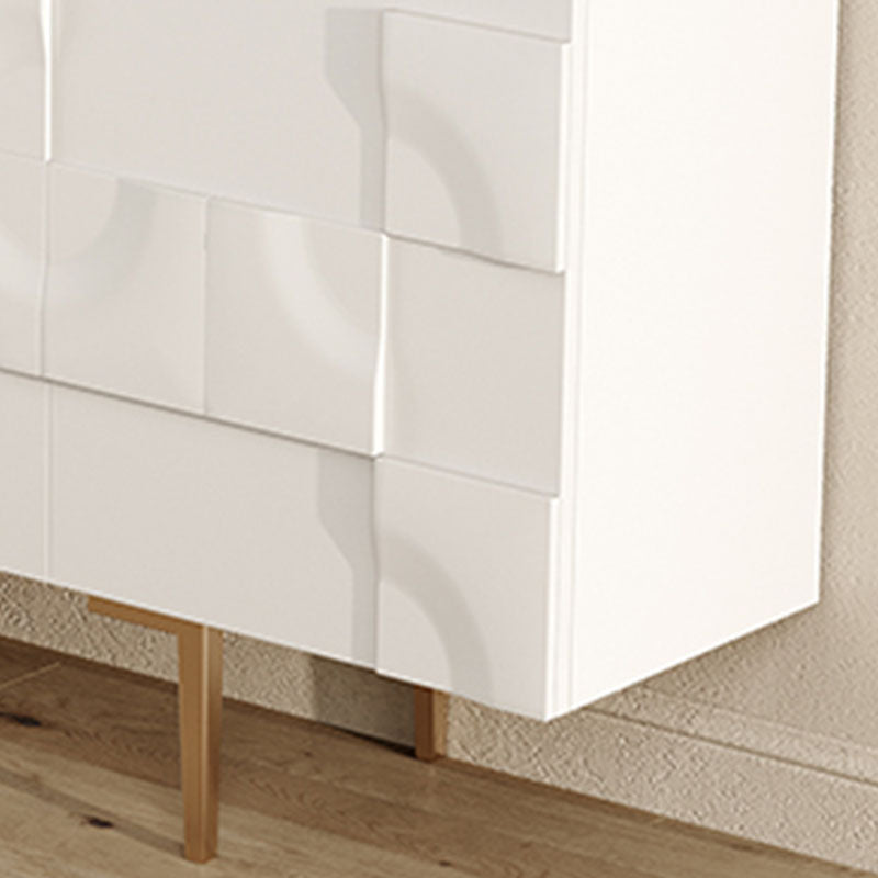 Tavolo da tavolo in legno ingegnerizzato glam con porte per sala da pranzo