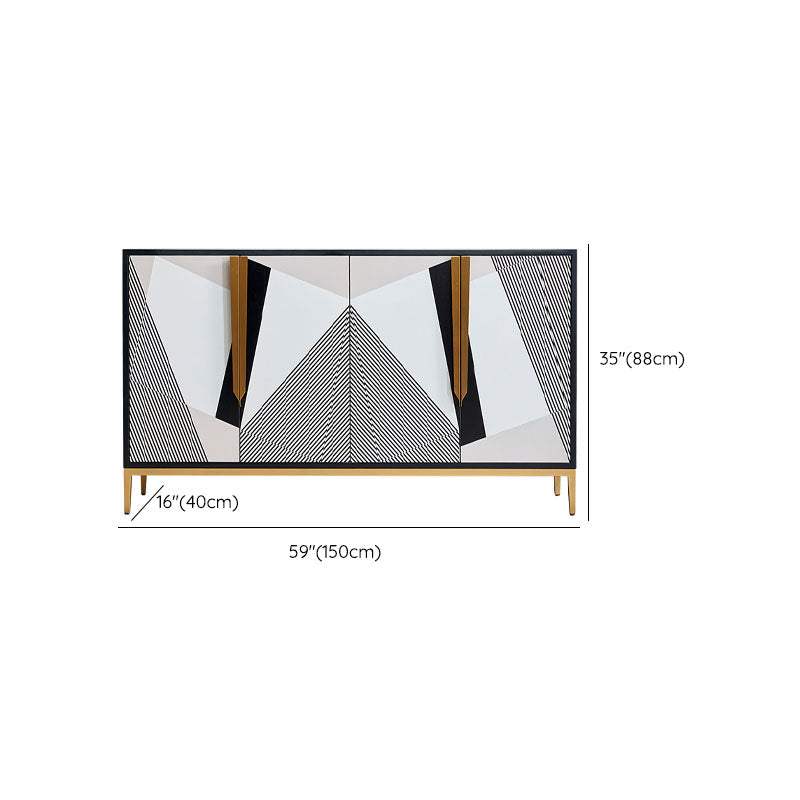 Mobili moderni buffet sideboard ingegnerizzato in legno da pranzo largo 15,7 pollici
