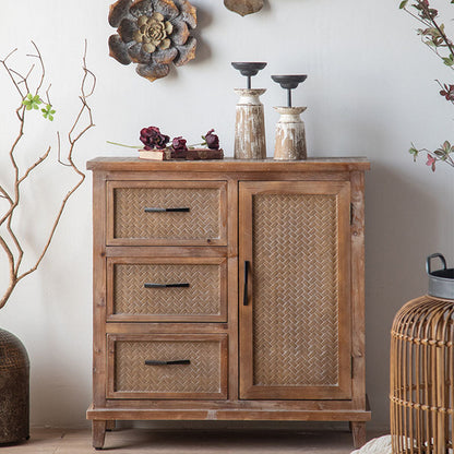 Farmhouse Brown Sideboard Solid Wood Server Tavolo per sala da pranzo