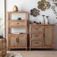 Farmhouse Brown Sideboard Solid Wood Server Tavolo per sala da pranzo