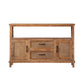 Farmhouse Brown Sideboard Solid Wood Server Tavolo per sala da pranzo