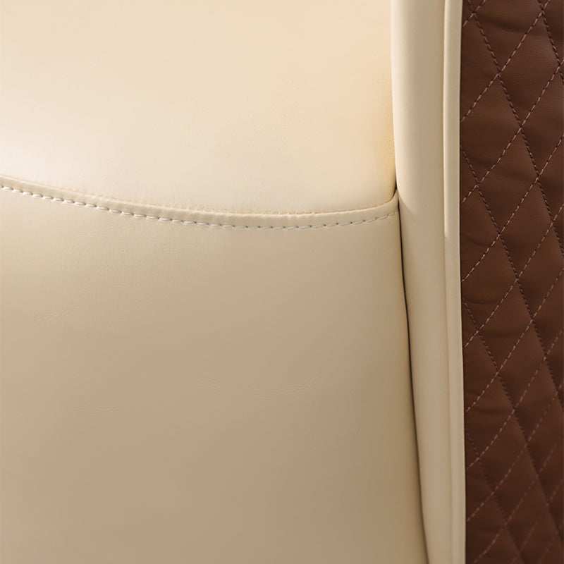 Round Base Style Side Chair Leather Lounge Chair for Living Room Clearhalo 'Accent Chairs' 'accent_chairs' 'Chairs & Seating' 'furn' 'furn_accent_chairs' 'Furniture' 'Living Room Furniture' 7325699