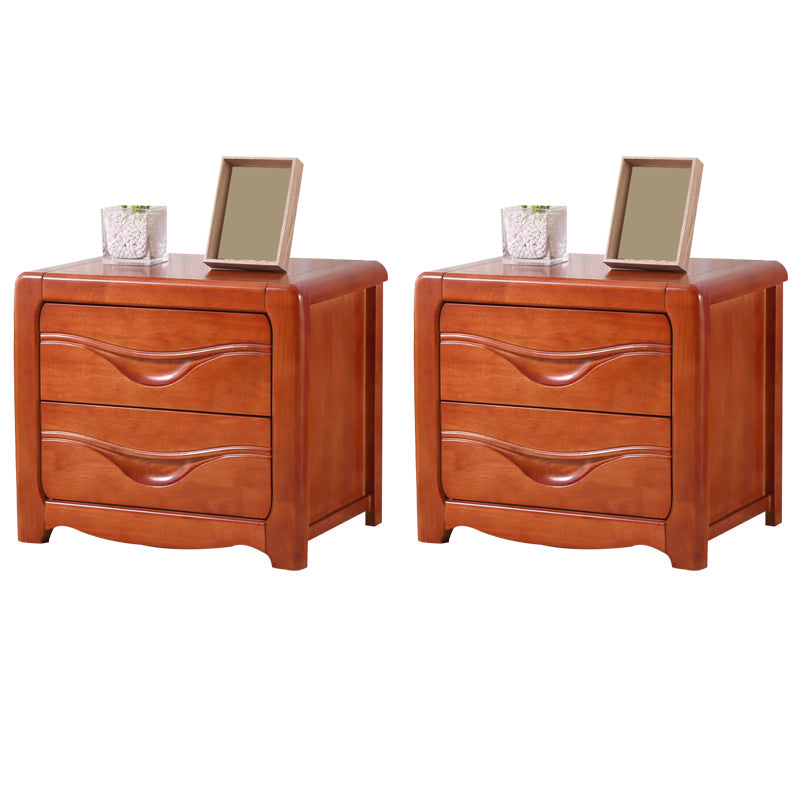 Comodino moderno per il comodino in legno con 2 cassetti