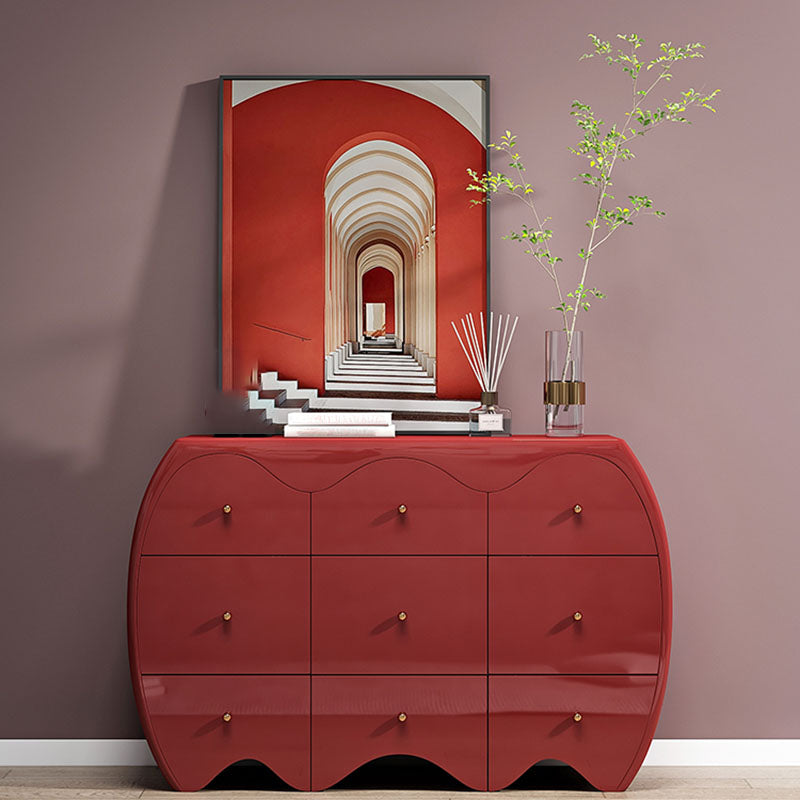 Contemporary Horizontal Double Dresser Wood Storage Dresser with 9 Drawers for Home Clearhalo 'Bedroom Furniture' 'Dressers & Chests' 'dressers_chests' 'furn' 'furn_dressers_chests' 'Furniture' 7325744