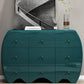 Contemporary Horizontal Double Dresser Wood Storage Dresser with 9 Drawers for Home 59"L x 16"W x 35"H Green Clearhalo 'Bedroom Furniture' 'Dressers & Chests' 'dressers_chests' 'furn' 'furn_dressers_chests' 'Furniture' 7325749