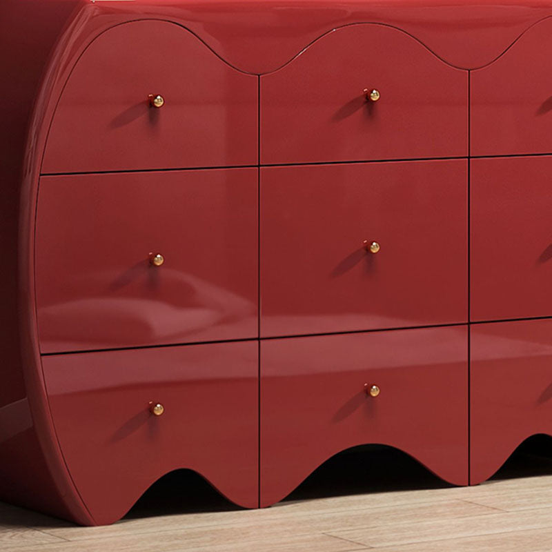 Contemporary Horizontal Double Dresser Wood Storage Dresser with 9 Drawers for Home Clearhalo 'Bedroom Furniture' 'Dressers & Chests' 'dressers_chests' 'furn' 'furn_dressers_chests' 'Furniture' 7325752