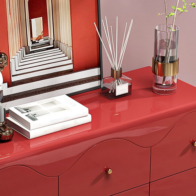 Contemporary Horizontal Double Dresser Wood Storage Dresser with 9 Drawers for Home Clearhalo 'Bedroom Furniture' 'Dressers & Chests' 'dressers_chests' 'furn' 'furn_dressers_chests' 'Furniture' 7325753