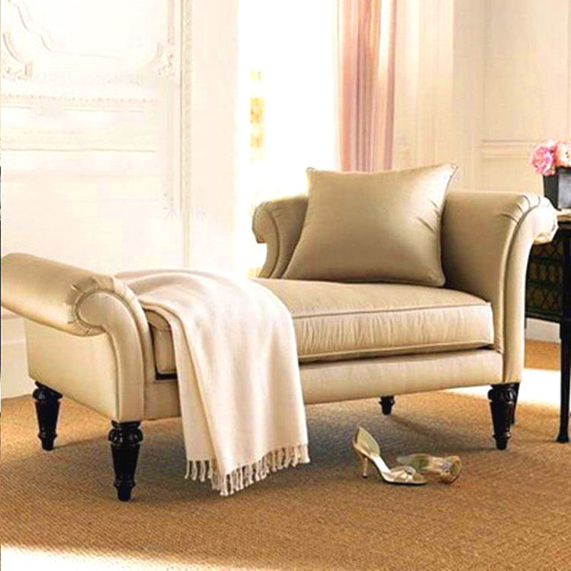 Faux Leather/Fabric Accent Chair Traditional Flared Arms Chaise Clearhalo 'Chairs & Seating' 'Chaise Lounge' 'chaise_lounge' 'furn' 'furn_chaise_lounge' 'Furniture' 'Living Room Furniture' 7326728