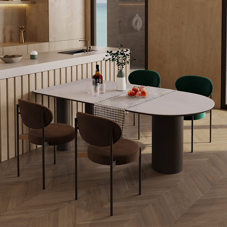 Free Form Dining Table for Home Modern Dinette Table with 3 Legs Clearhalo 'Dining Tables & Seating' 'Dining Tables' 'dining_table' 'furn' 'furn_dining_table' 'Furniture' 'Kitchen & Dining Furniture' 7326849