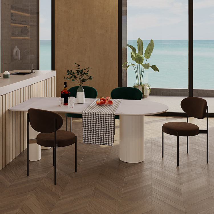 Free Form Dining Table for Home Modern Dinette Table with 3 Legs Clearhalo 'Dining Tables & Seating' 'Dining Tables' 'dining_table' 'furn' 'furn_dining_table' 'Furniture' 'Kitchen & Dining Furniture' 7326850