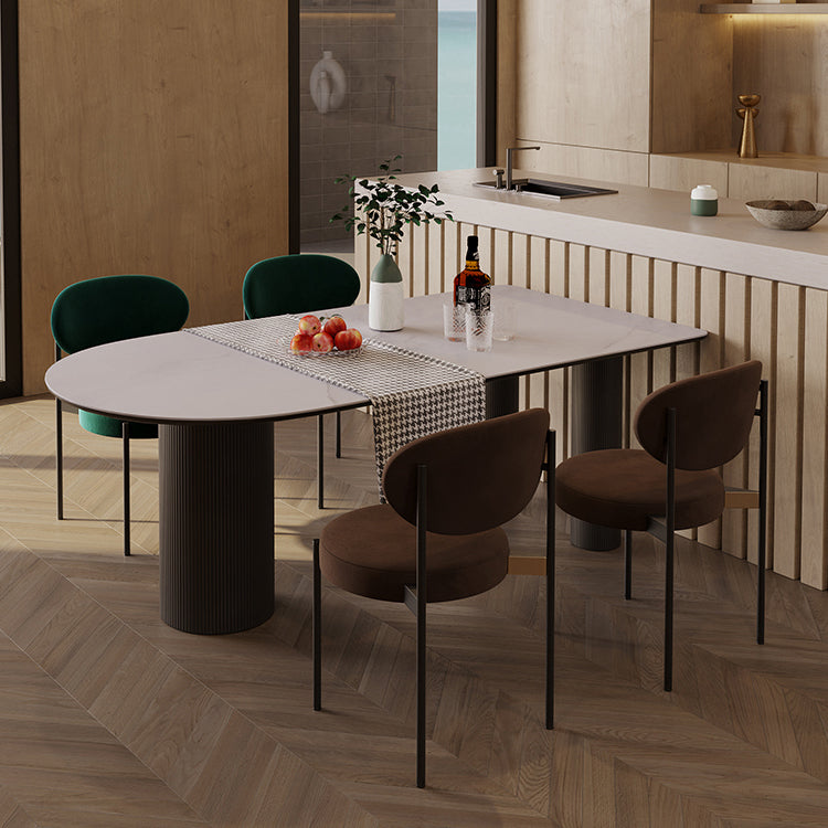 Free Form Dining Table for Home Modern Dinette Table with 3 Legs Clearhalo 'Dining Tables & Seating' 'Dining Tables' 'dining_table' 'furn' 'furn_dining_table' 'Furniture' 'Kitchen & Dining Furniture' 7326856