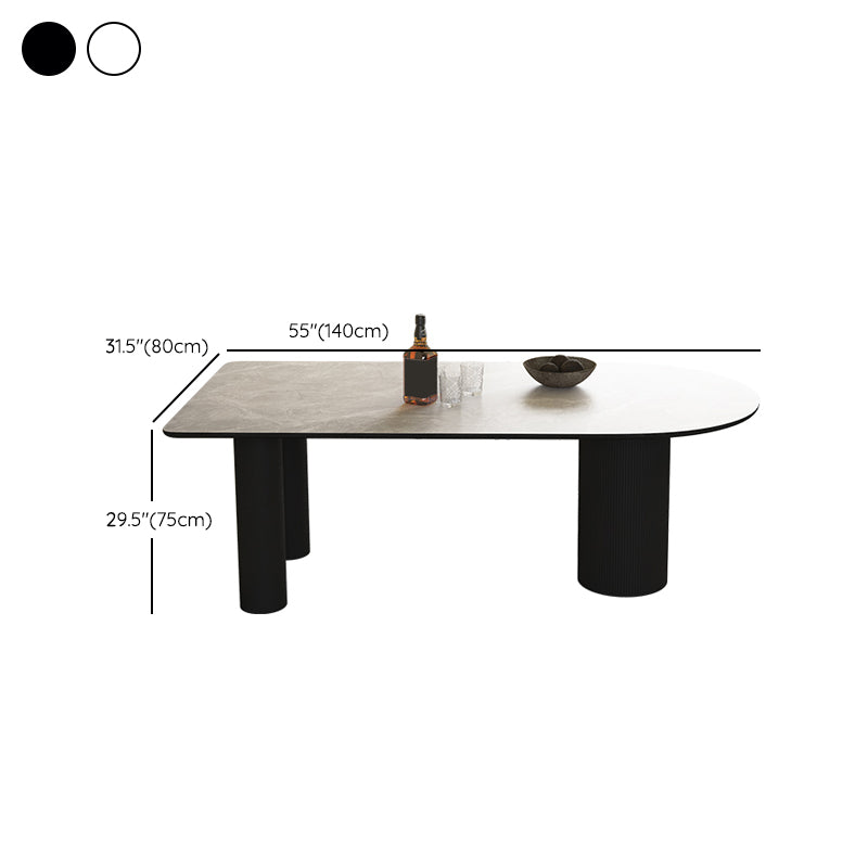 Free Form Dining Table for Home Modern Dinette Table with 3 Legs Clearhalo 'Dining Tables & Seating' 'Dining Tables' 'dining_table' 'furn' 'furn_dining_table' 'Furniture' 'Kitchen & Dining Furniture' 7326858