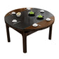 Mesa de comedor de cocina contemporánea, mesa de comedor extensible de madera maciza con 4 patas