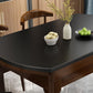 Mesa de comedor de cocina contemporánea, mesa de comedor extensible de madera maciza con 4 patas