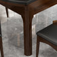 Mesa de comedor de cocina contemporánea, mesa de comedor extensible de madera maciza con 4 patas